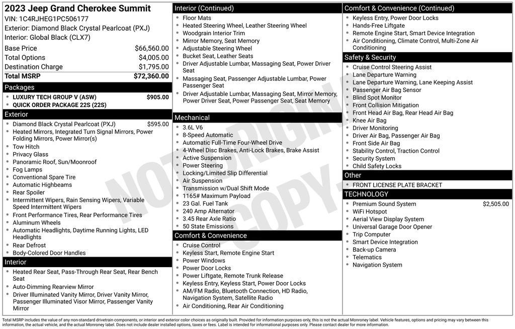2023 Jeep Grand Cherokee Summit