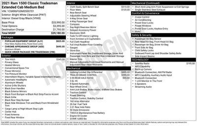 2021 RAM 1500 Classic Tradesman
