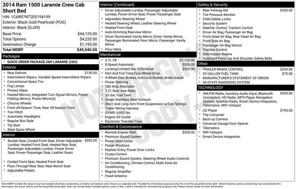 2014 RAM 1500 Laramie