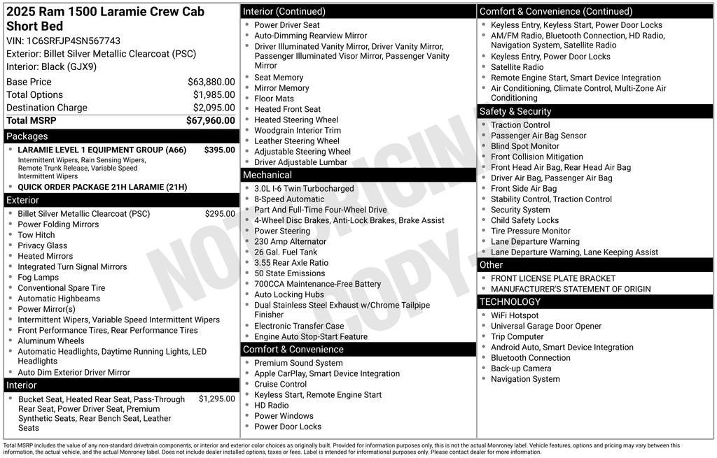 2025 RAM 1500 Laramie