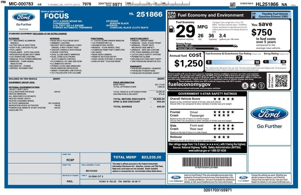 2017 Ford Focus SEL
