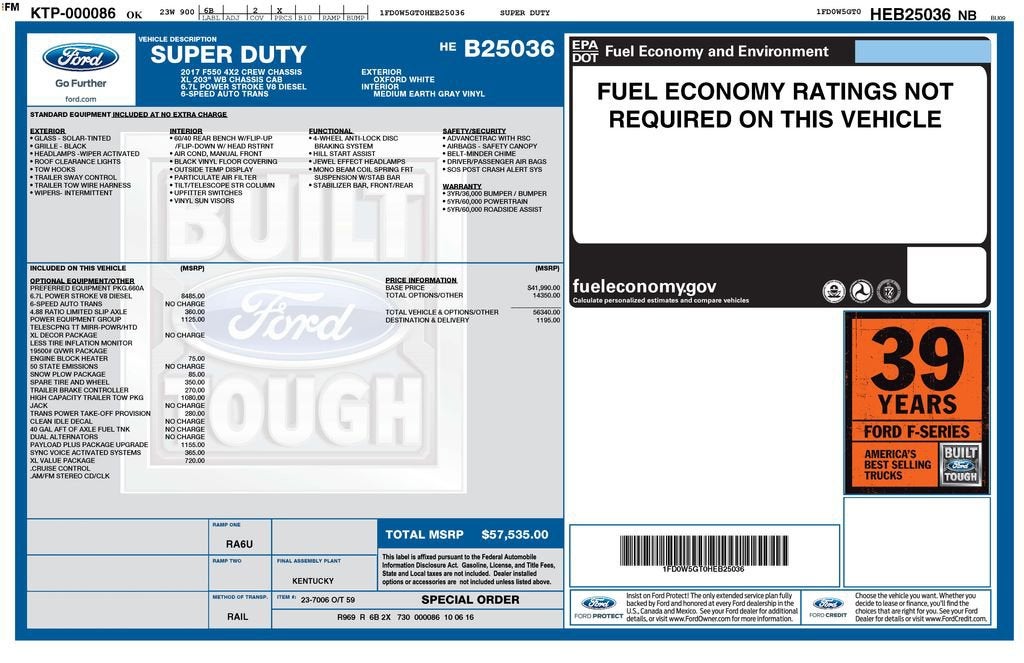 2017 Ford Super Duty F-550 DRW XL