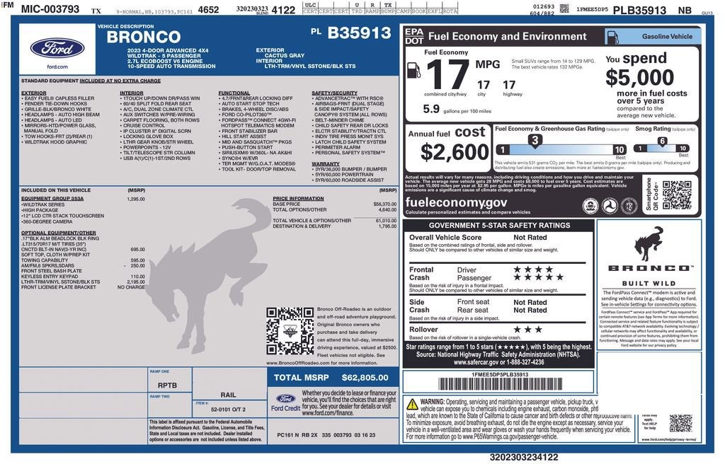 2023 Ford Bronco Base