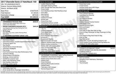 2017 Chevrolet Sonic LT