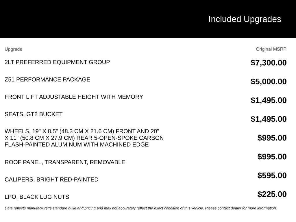 2020 Chevrolet Corvette Stingray 2LT