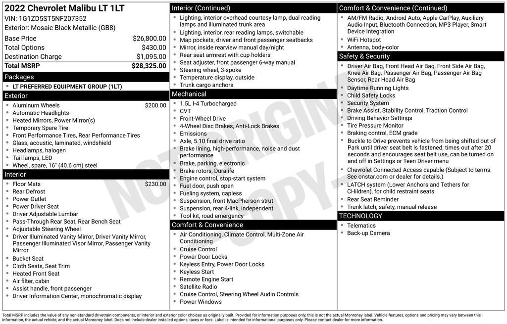2022 Chevrolet Malibu LT