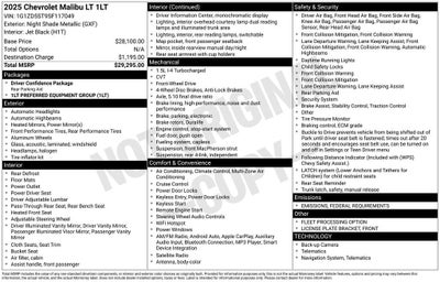 2025 Chevrolet Malibu 1LT