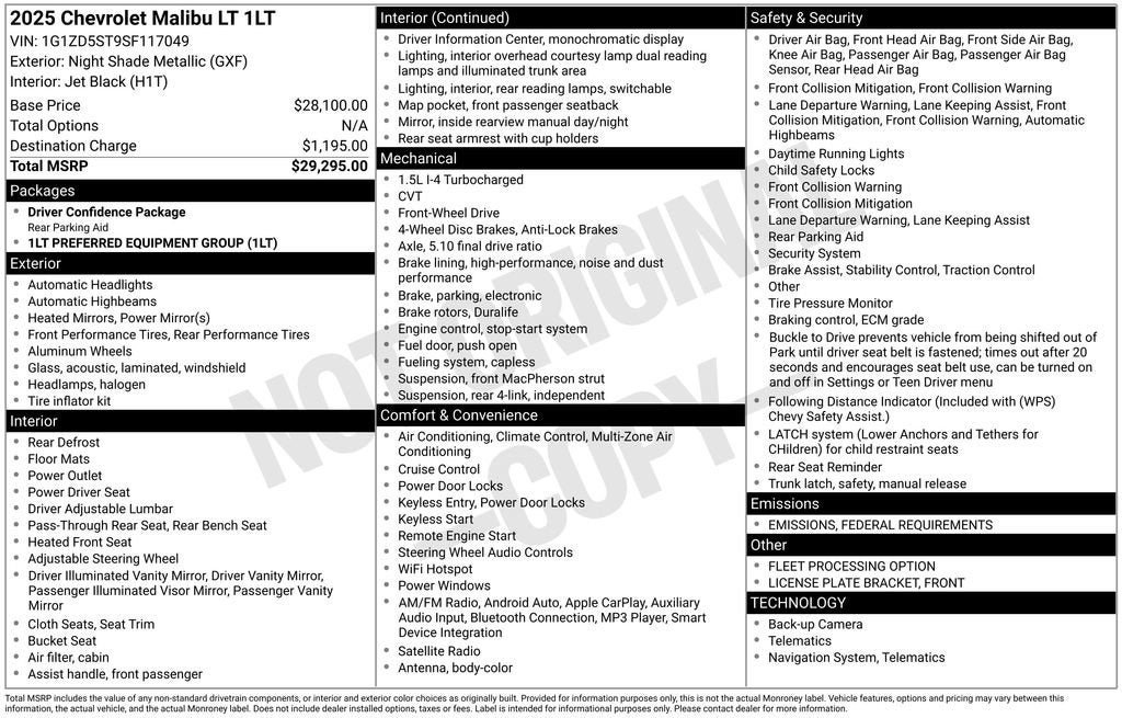 2025 Chevrolet Malibu 1LT