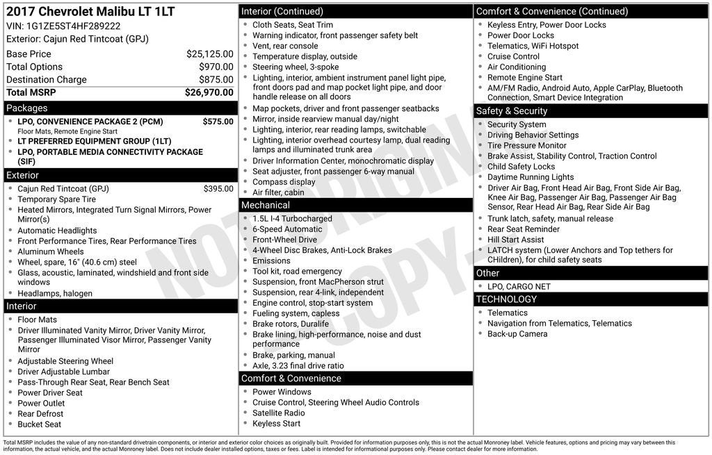 2017 Chevrolet Malibu LT