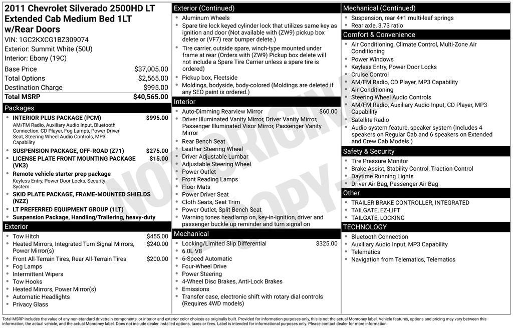 2011 Chevrolet Silverado 2500 HD LT