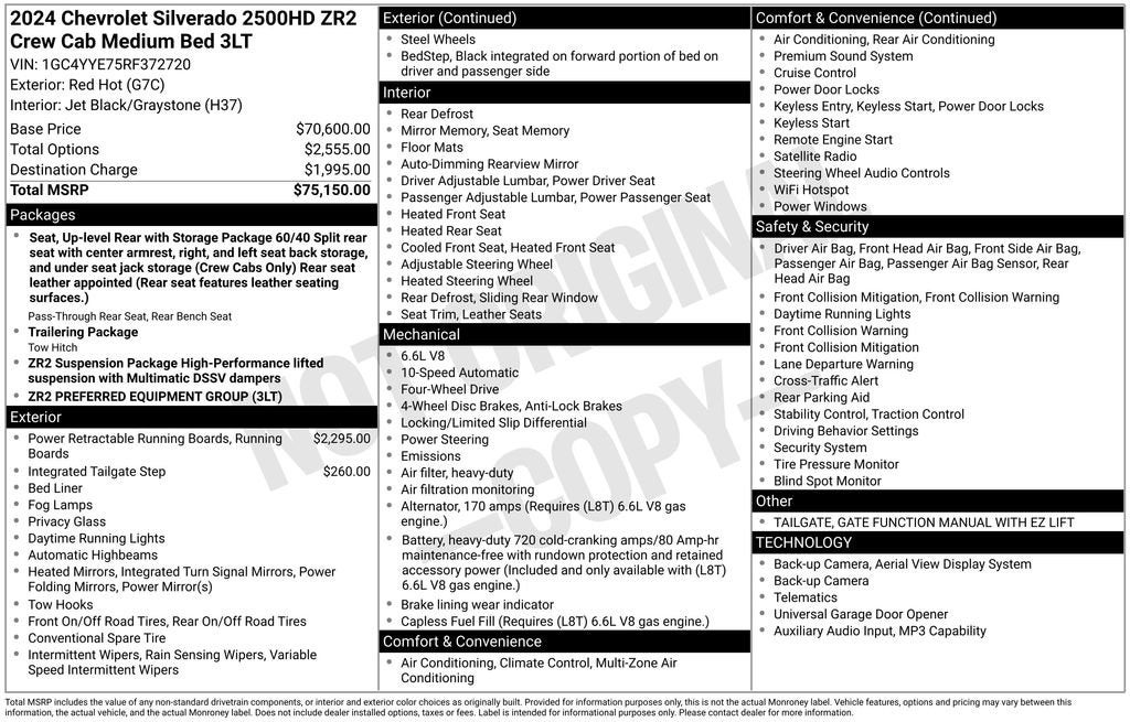 2024 Chevrolet Silverado 2500 HD ZR2