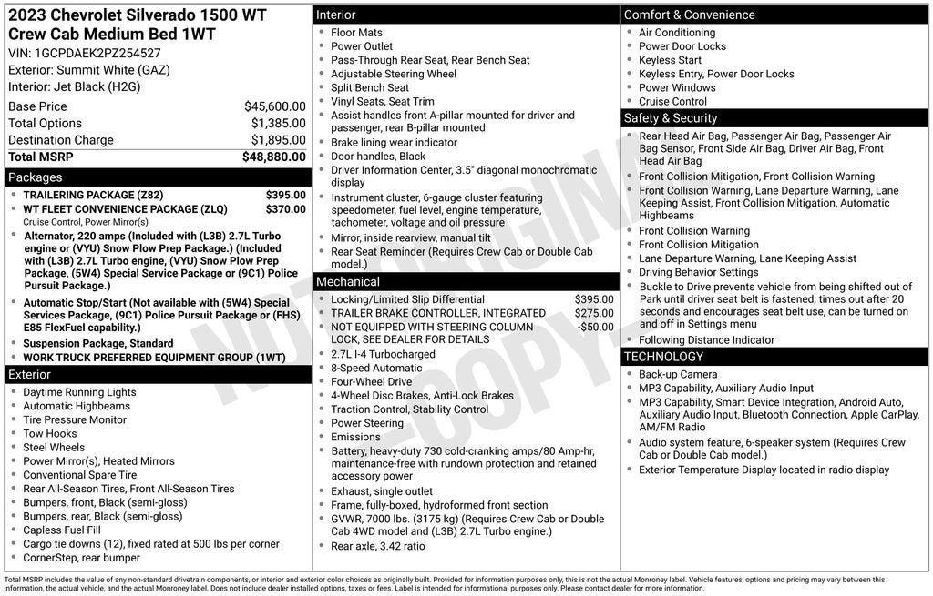 2023 Chevrolet Silverado 1500 WT