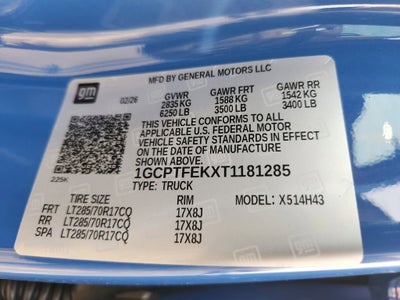 2026 Chevrolet Colorado ZR2