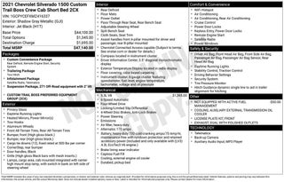 2021 Chevrolet Silverado 1500 Custom Trail Boss