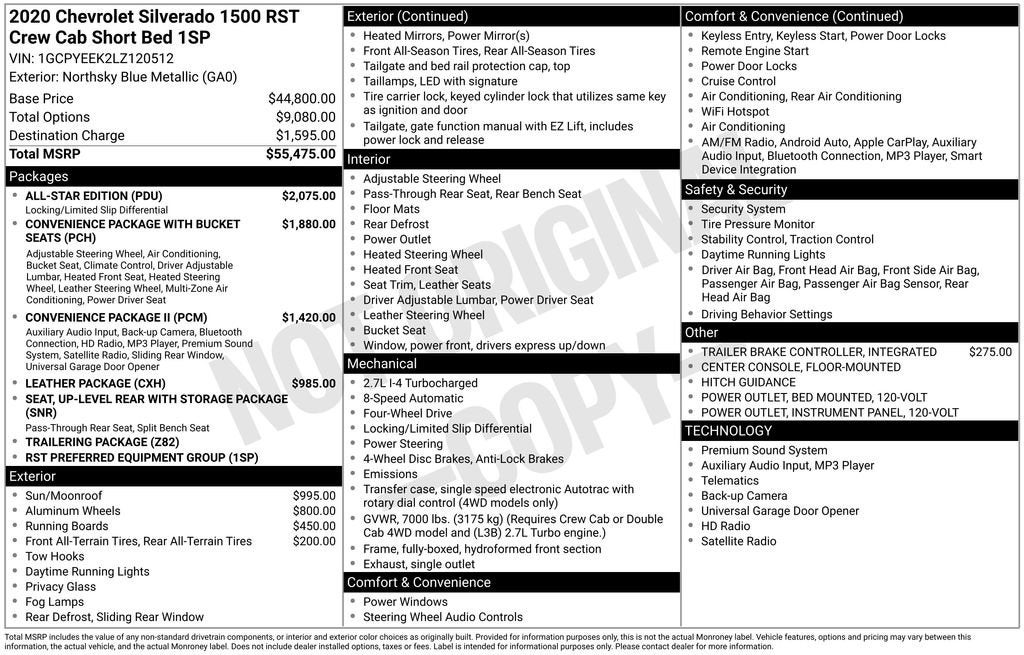 2020 Chevrolet Silverado 1500 RST