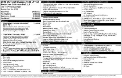 2020 Chevrolet Silverado 1500 LT Trail Boss