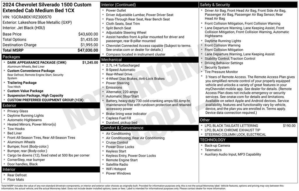 2024 Chevrolet Silverado 1500 Custom