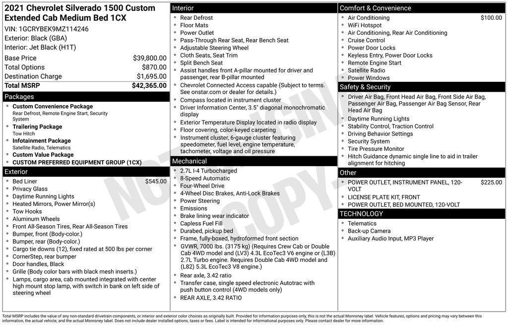2021 Chevrolet Silverado 1500 Custom