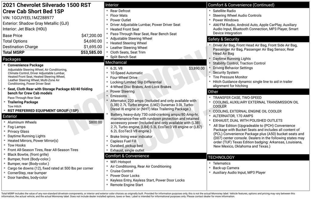 2021 Chevrolet Silverado 1500 RST