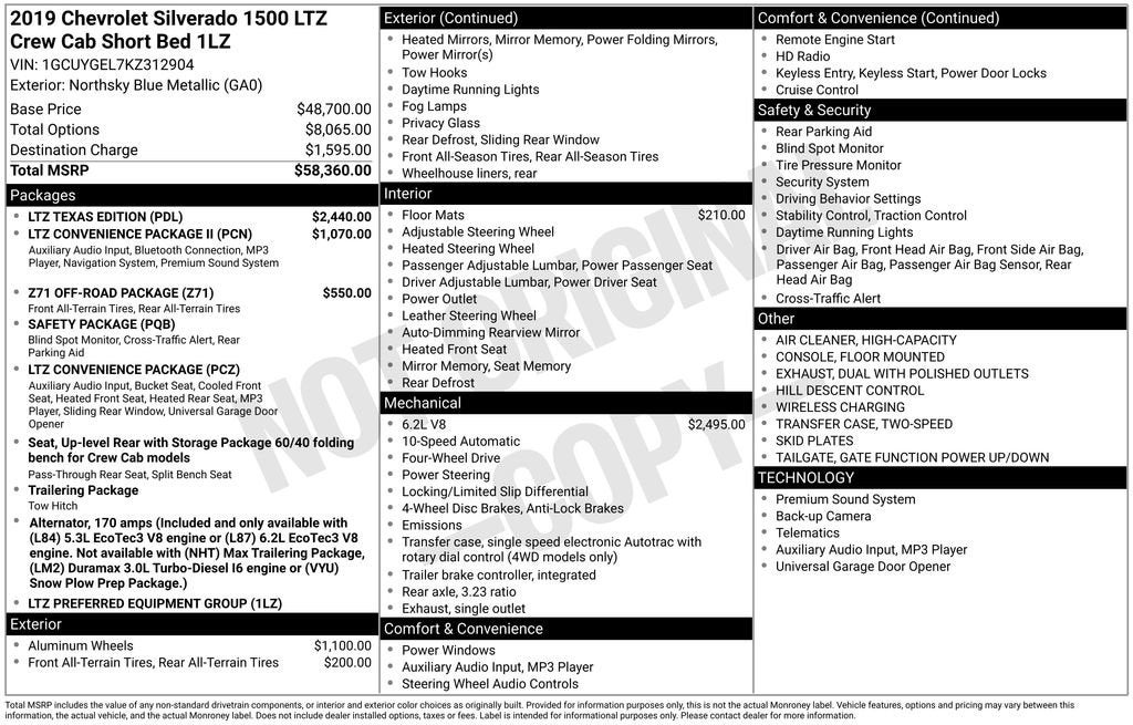 2019 Chevrolet Silverado 1500 LTZ