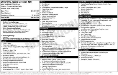 2025 GMC Acadia Elevation
