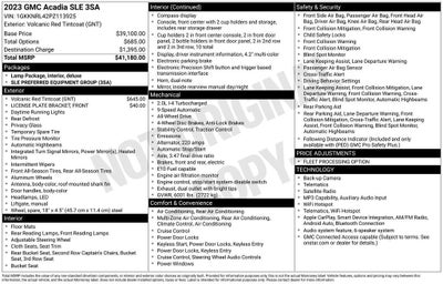 2023 GMC Acadia SLE