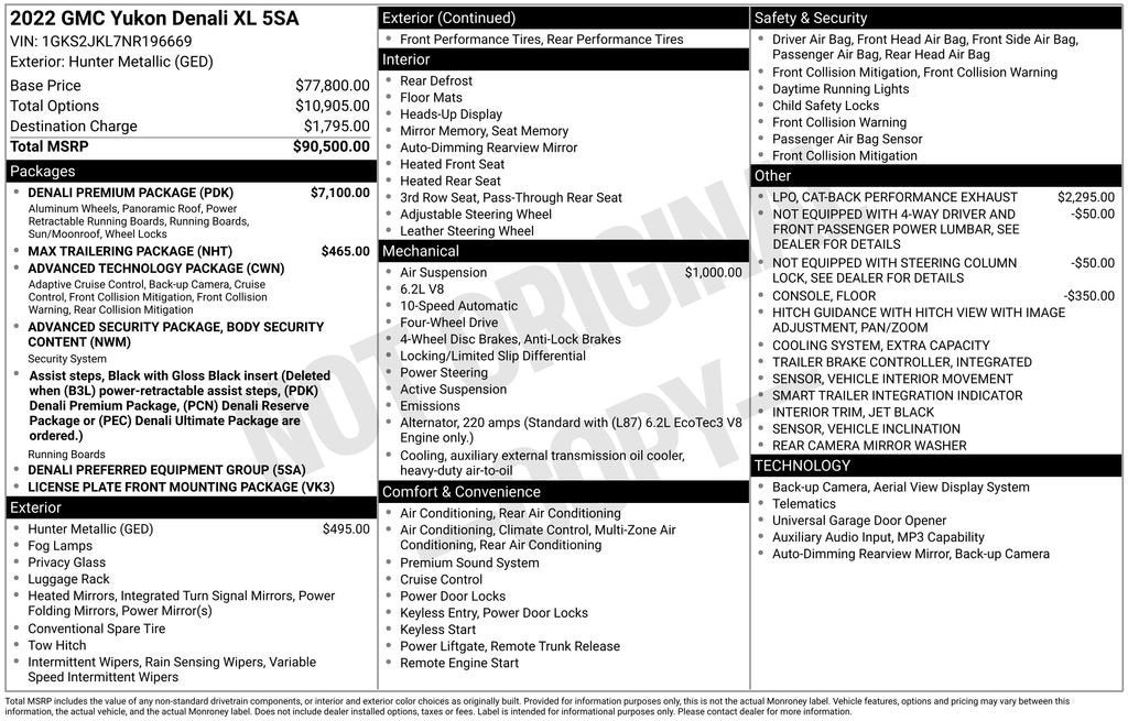 2022 GMC Yukon XL Denali