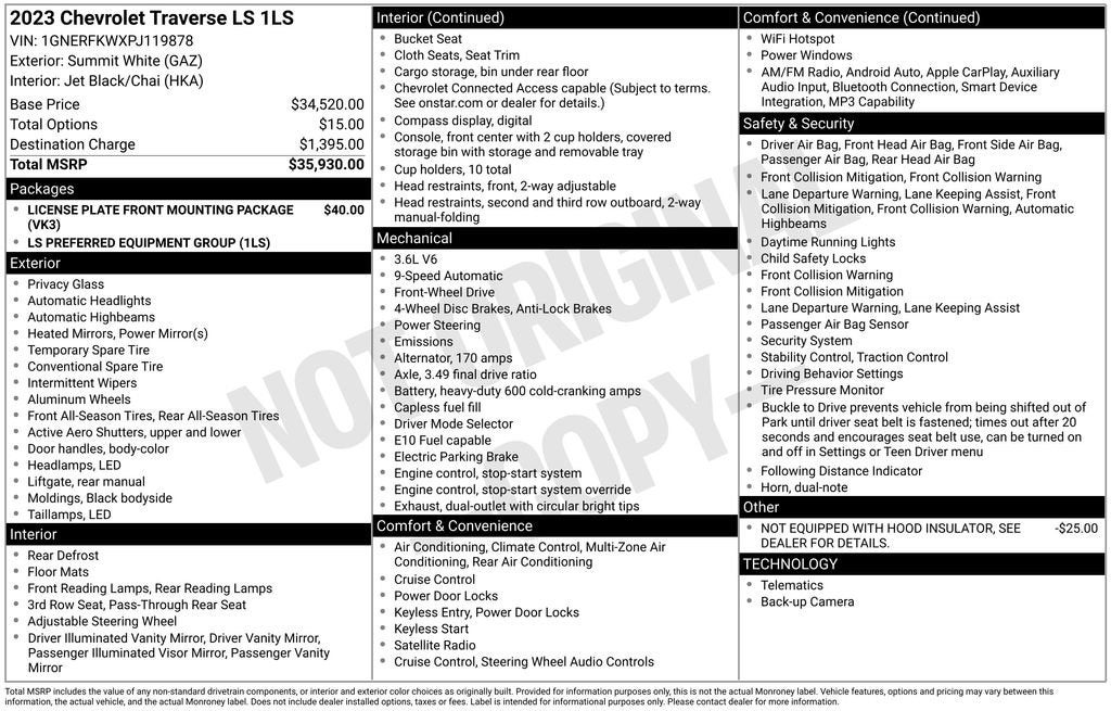 2023 Chevrolet Traverse LS