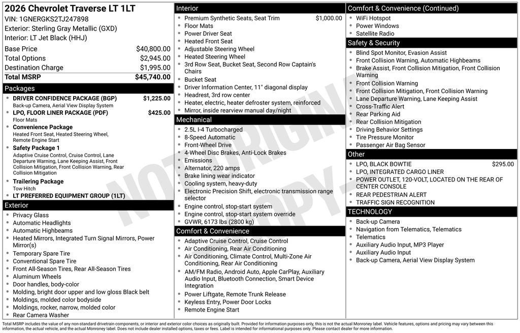 2026 Chevrolet Traverse LT