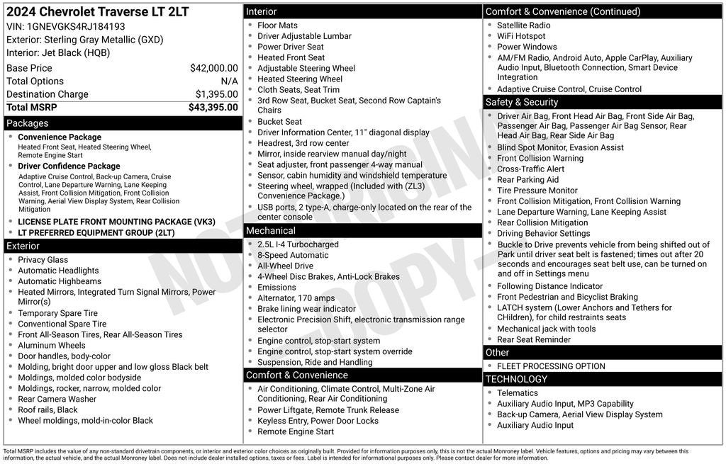 2024 Chevrolet Traverse LT