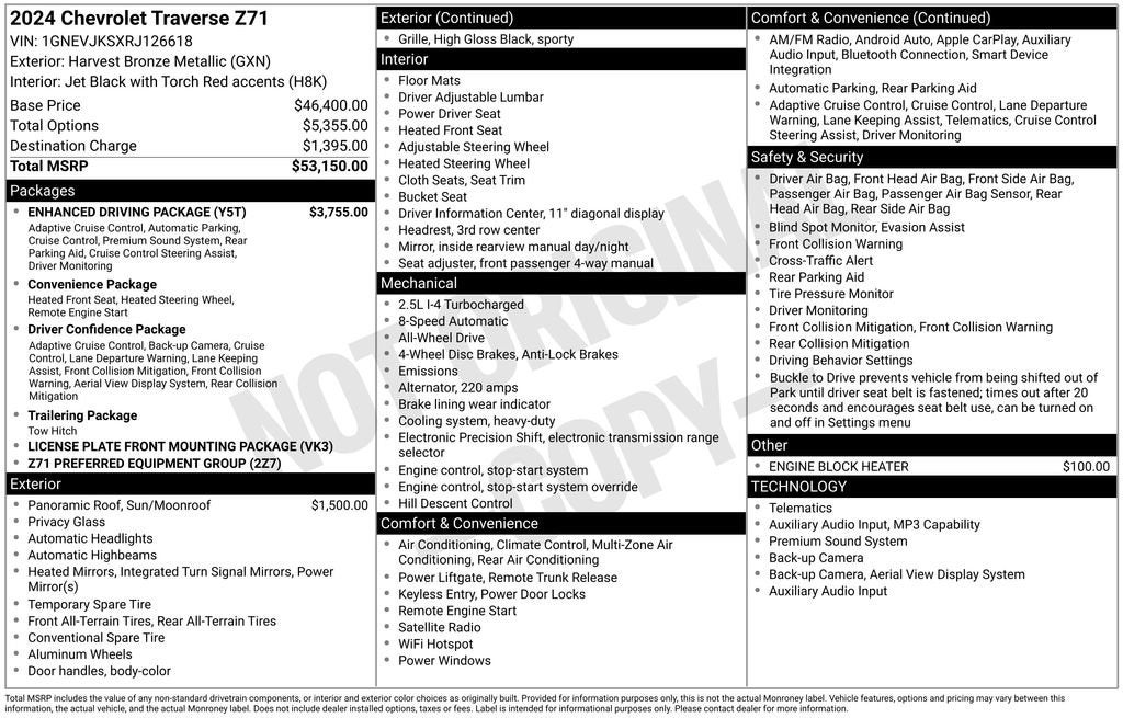 2024 Chevrolet Traverse Z71