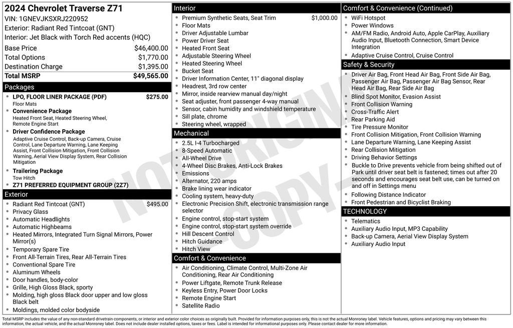 2024 Chevrolet Traverse Z71
