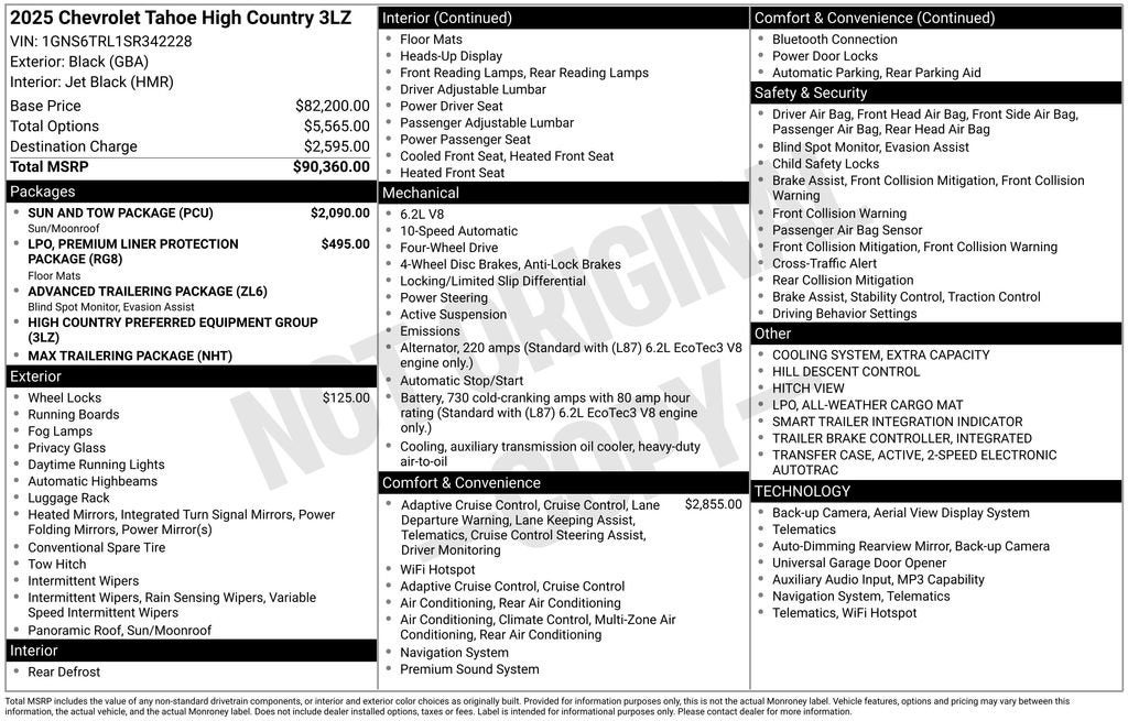 2025 Chevrolet Tahoe High Country