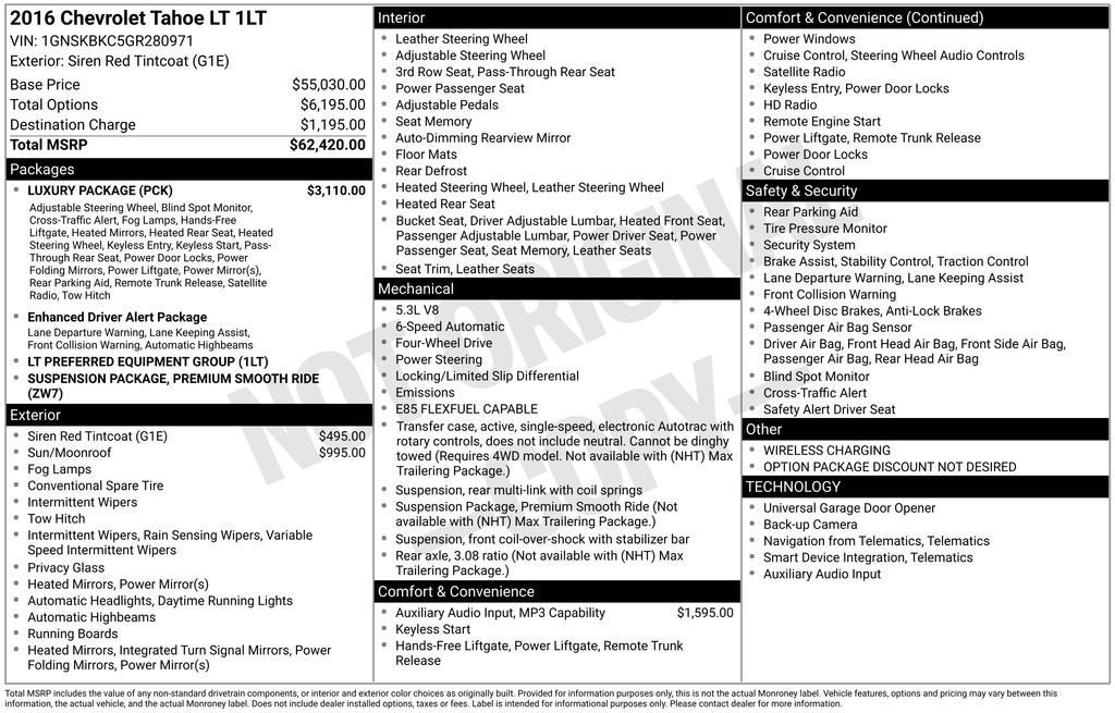 2016 Chevrolet Tahoe LT
