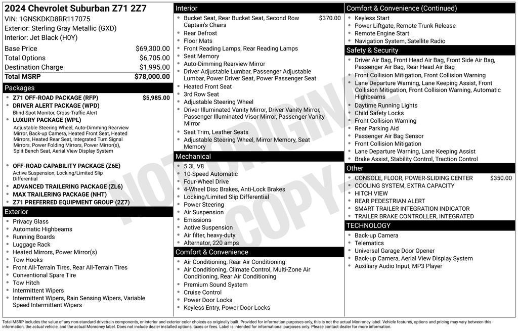 2024 Chevrolet Suburban Z71