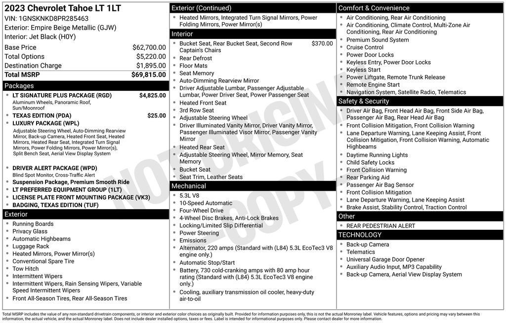 2023 Chevrolet Tahoe LT