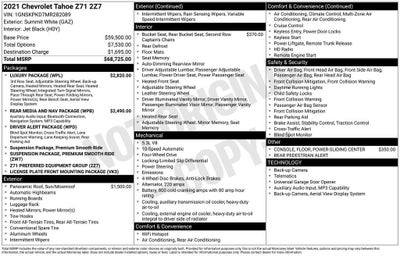 2021 Chevrolet Tahoe Z71