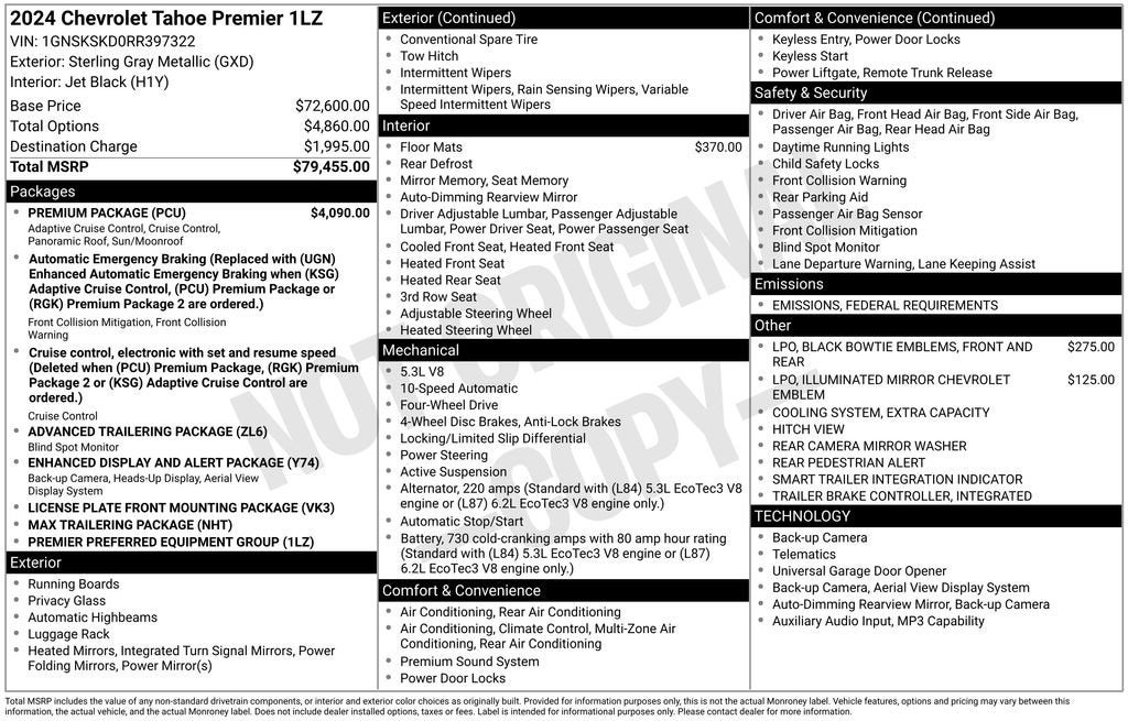 2024 Chevrolet Tahoe Premier