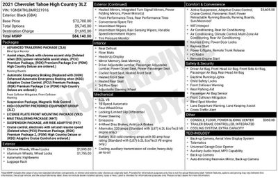 2021 Chevrolet Tahoe High Country