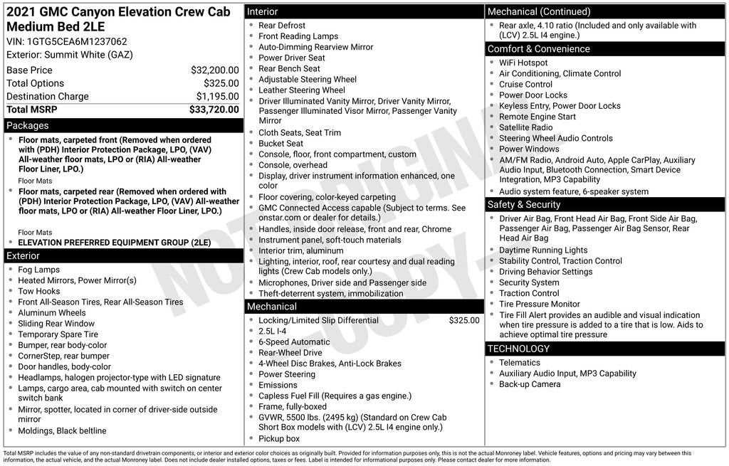 2021 GMC Canyon 2WD Elevation