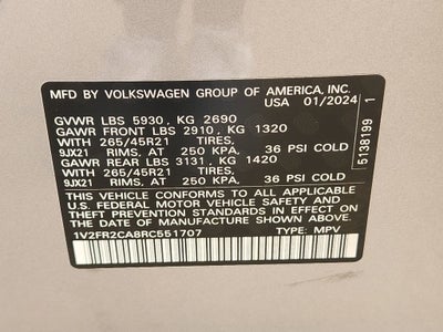 2024 Volkswagen Atlas 2.0T SEL Premium R-Line