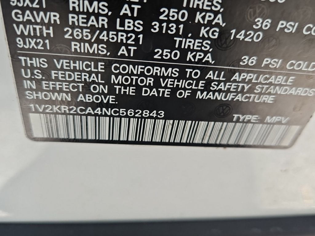 2022 Volkswagen Atlas 3.6L V6 SE w/Technology