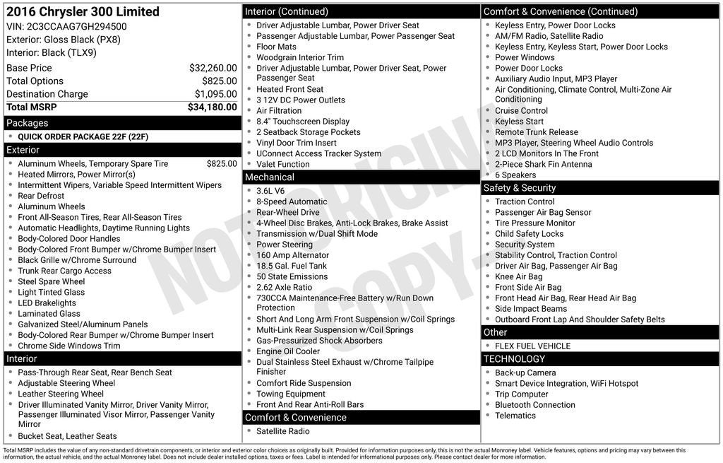 2016 Chrysler 300 Limited