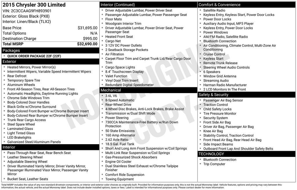 2015 Chrysler 300 Limited