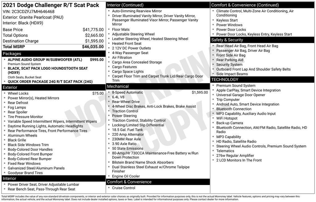 2021 Dodge Challenger R/T Scat Pack