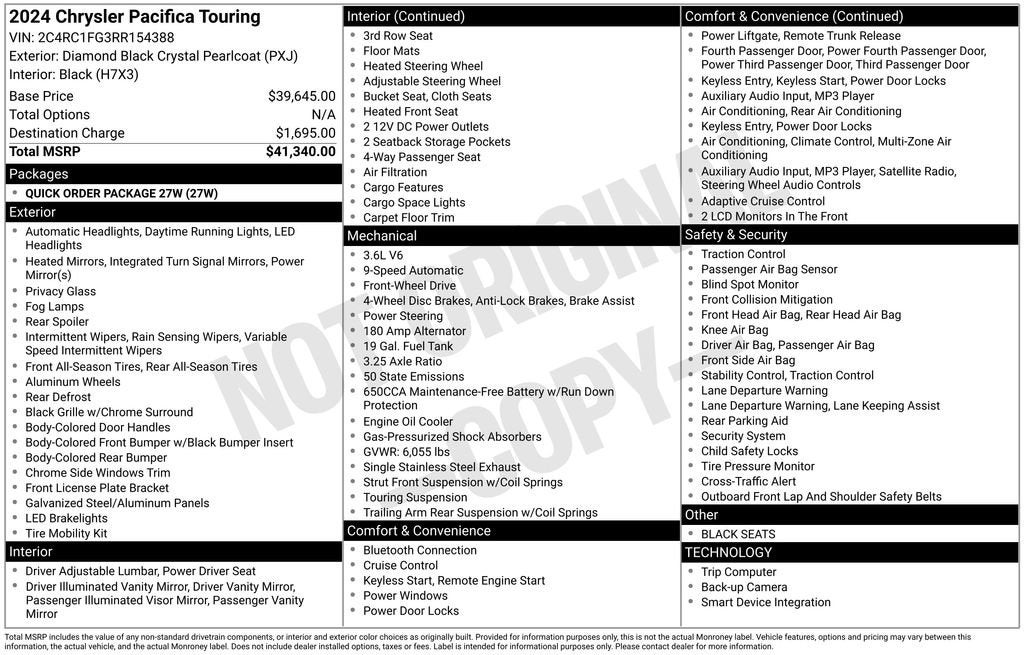 2024 Chrysler Pacifica Touring