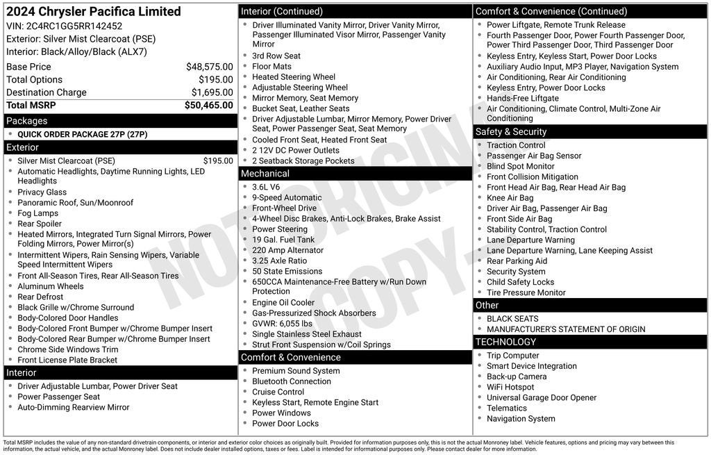 2024 Chrysler Pacifica Limited