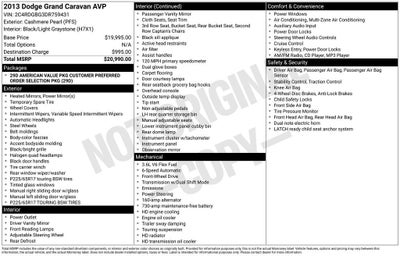 2013 Dodge Grand Caravan American Value Pkg