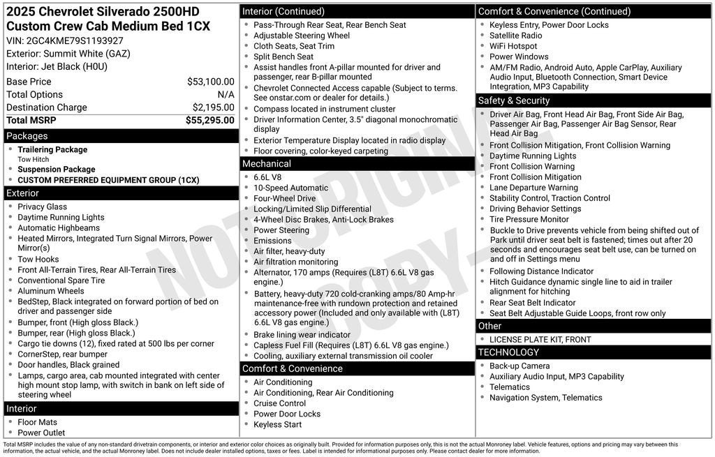 2025 Chevrolet Silverado 2500 HD Custom