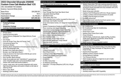 2022 Chevrolet Silverado 2500 HD Custom